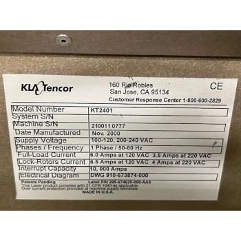 KLA-Tencor Viper 2401 Macro Defect Inspection System